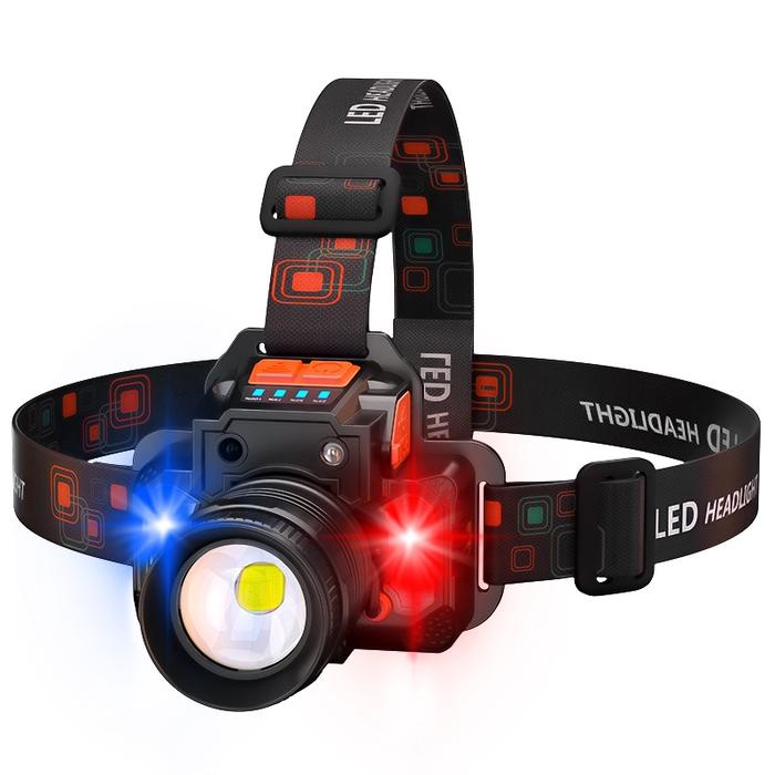 Gambar Lampu Senter Kepala LED T8 3000 Lumen 7 Mode Super Terang Dengan Senso - Lampu Samping C dari happyshoap12 undefined Tokopedia