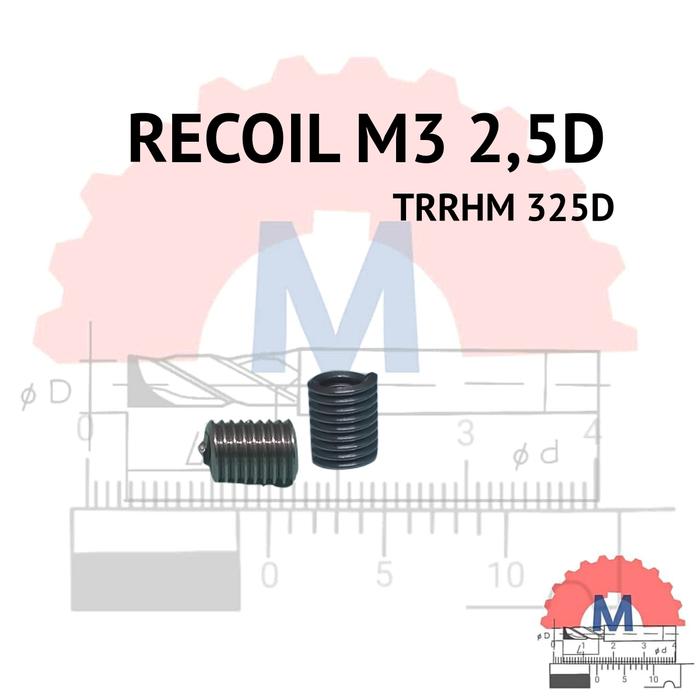 Gambar Helicoil M3 Thread repair insert recoil M 3x0.5 - 2.5D dari Machining Solution undefined Tokopedia