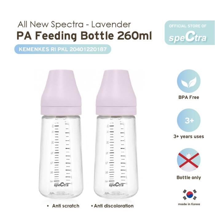 Gambar Spectra PA Baby Feeding Wide Neck Bottle isi 2 - 260 LVNDER dari Chubby Baby Jakarta undefined Tokopedia