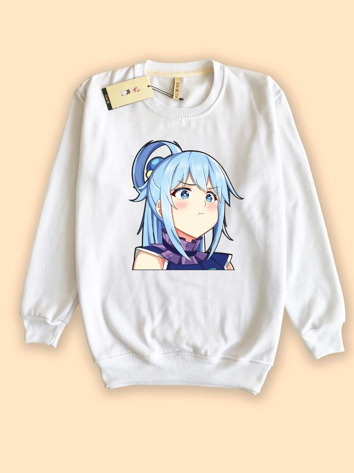 Cute Anime Sweater Jual Sweater Sweatshirt Anime Konosuba Aqua
