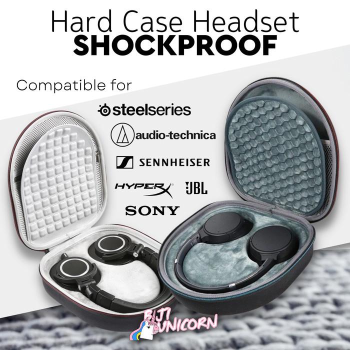 Gambar Headset Case Hardcase Sony Headphone Pouch Hard Case bag for Sony JBL - EXT BLACK, INT DARKGREY dari Bijiunicorn. undefined Tokopedia