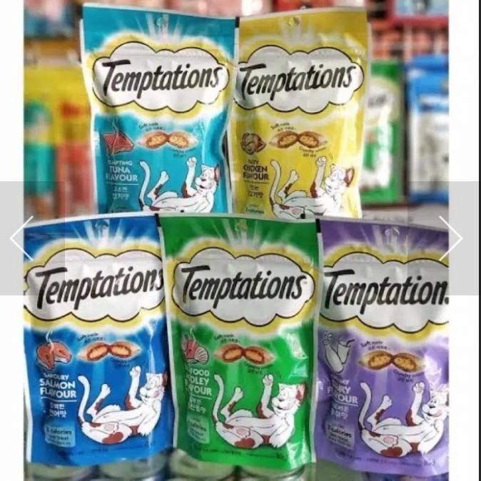 Gambar temptations snack kucing 85gr - Salmon dari PETSHOP ARINDA undefined Tokopedia