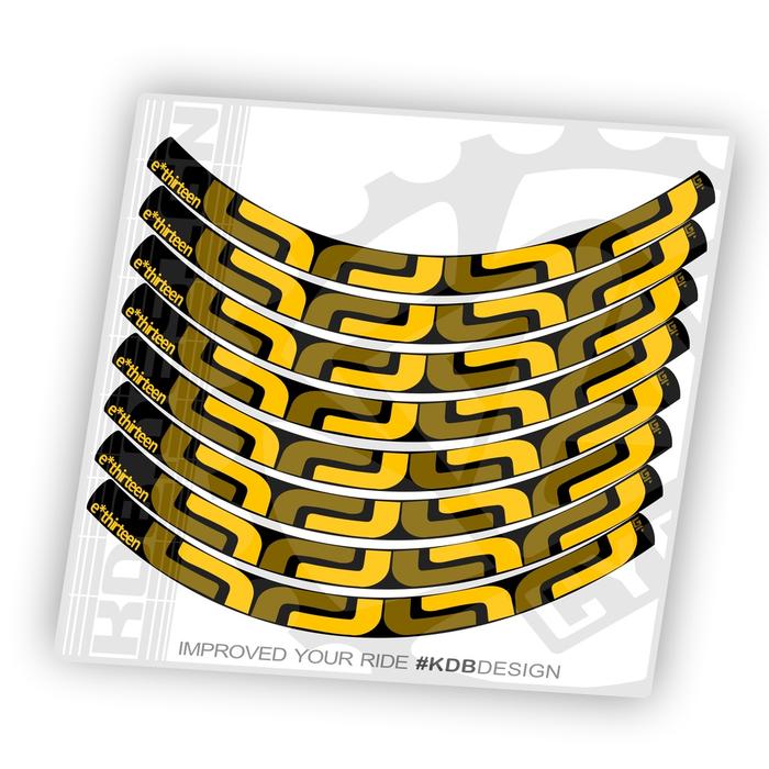 Gambar Decal Rims E'THIRTEEN Klaten Decal Bike Stiker Sepeda - GOLD KOMBINASI, 26 doff dari klax industries undefined Tokopedia