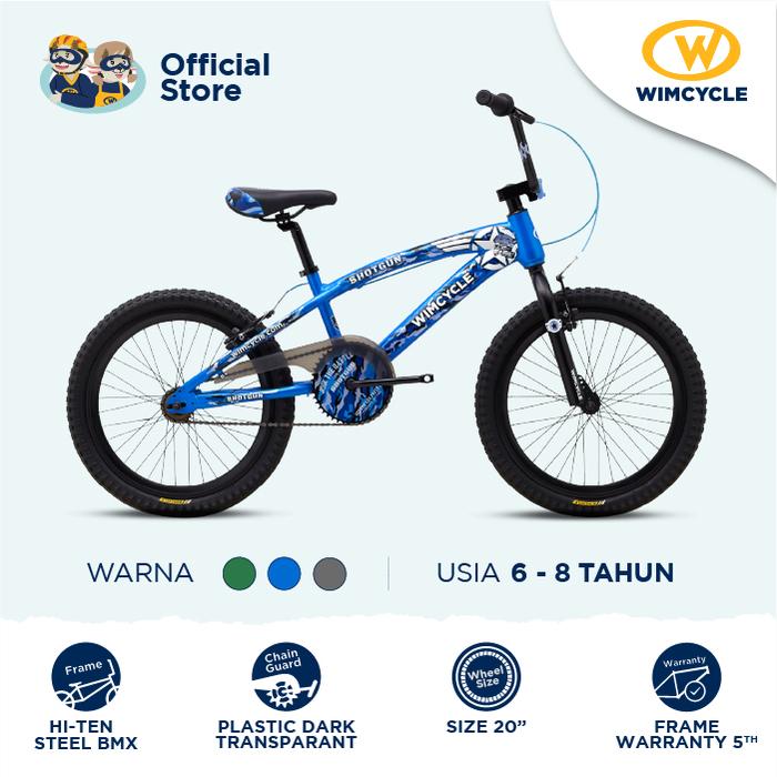 Gambar Wimcycle Sepeda Anak BMX Shotgun 20 - Blue dari Wimcycle_NEW undefined Tokopedia