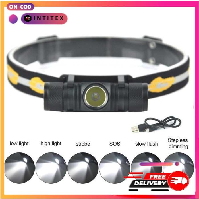 Gambar BORUIT Senter Kepala Headlamp Flashlight Headlight LED XML L2 - Hitam dari Led Cloud undefined Tokopedia
