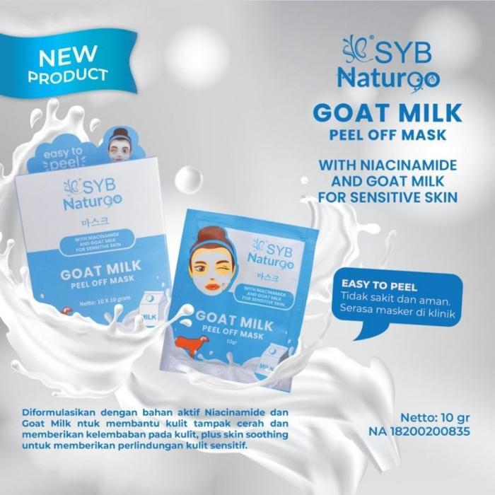 Gambar SYB Naturgo Peel Off Mask | Natur90 Peel Off Mask 10gr - Goat Milk dari Sekar Jagat Bali undefined Tokopedia