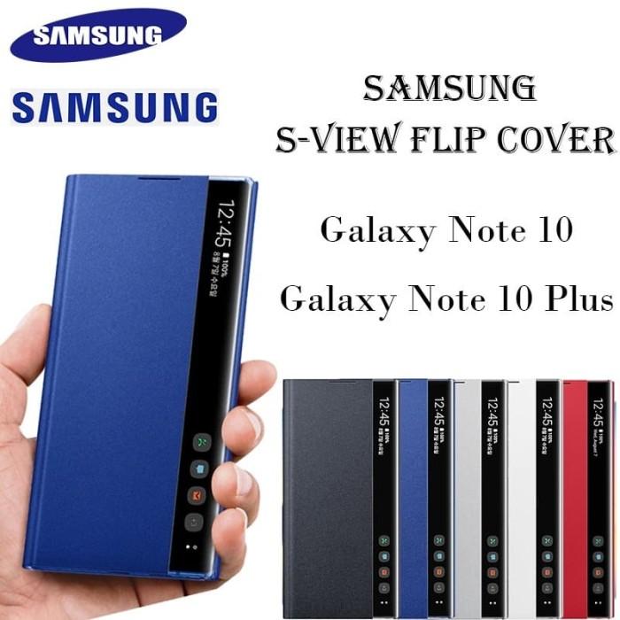 Gambar Original Flip Clear View Cover Case Samsung Galaxy Note 10 Plus Ori - Biru dari Juragan Accessories Phones undefined Tokopedia
