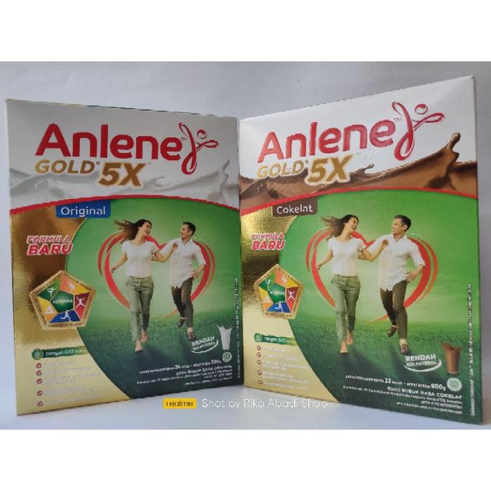 Gambar Anlene Gold 5X formula baru 900g rasa original & cokelat dari SRIKI COLLECTION undefined Tokopedia