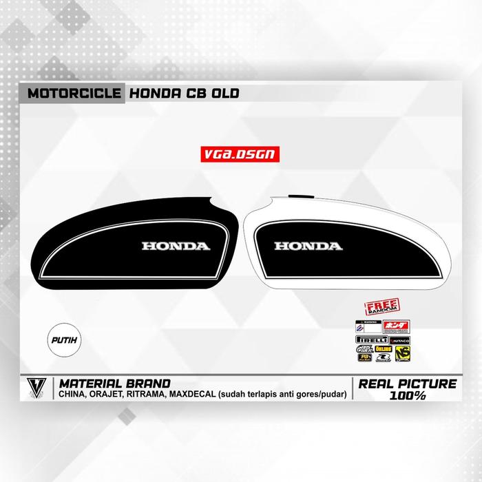 White Side Cover Set For Honda CB100 CB125 CB125S, Eddie Moto Frame Chassis Cover