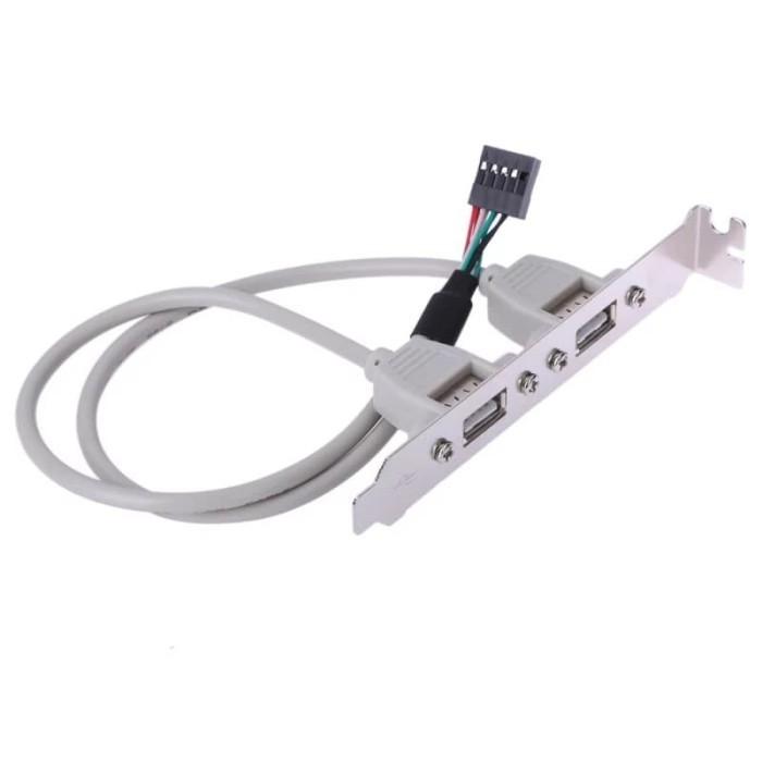 Jual Usb 2.0 Rear Panel Expansion Bracket To 9 Pin Motherboard Usb 2 ...