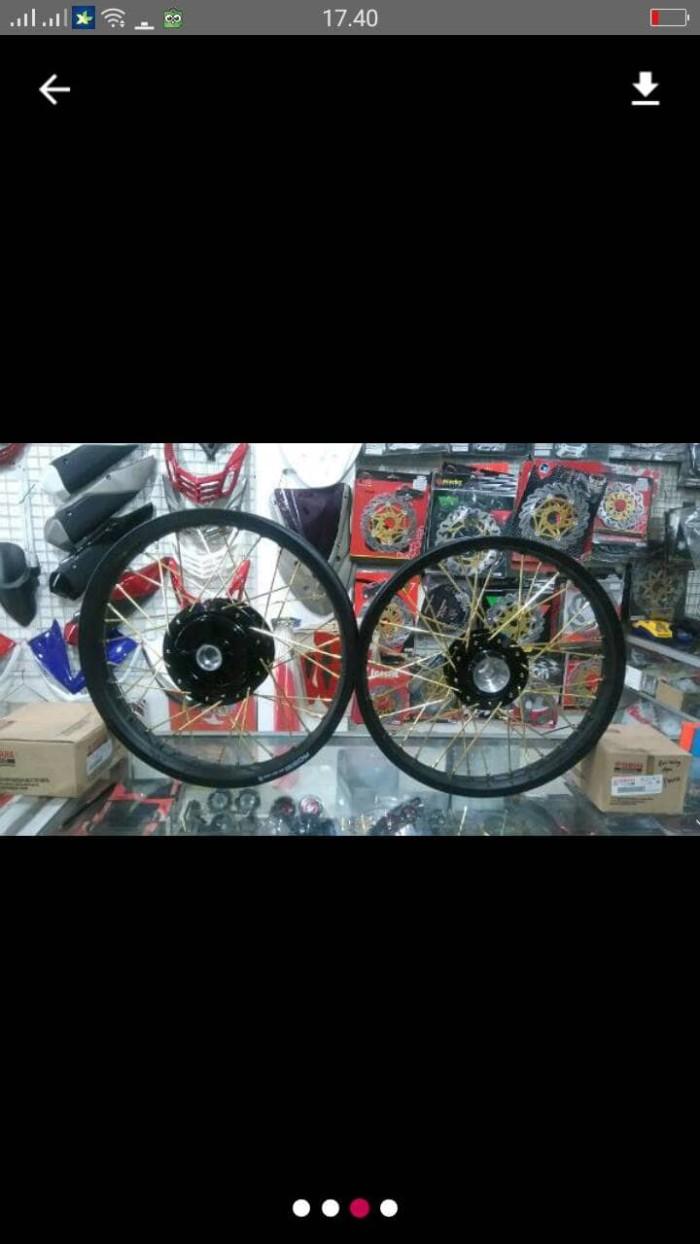Gambar sepaket velg jari jari for rx king 17/18 velg vrossy tromol original dari ISTANA MOTOR KARAWANG undefined Tokopedia