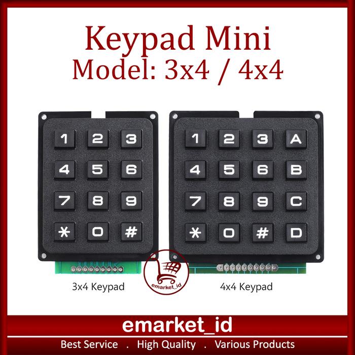 Gambar Keypad Mini 3x4 4x4 / Keyboard Pertamini Numeric POM Matrix Matriks 16 - 4x4 dari emarket id undefined Tokopedia