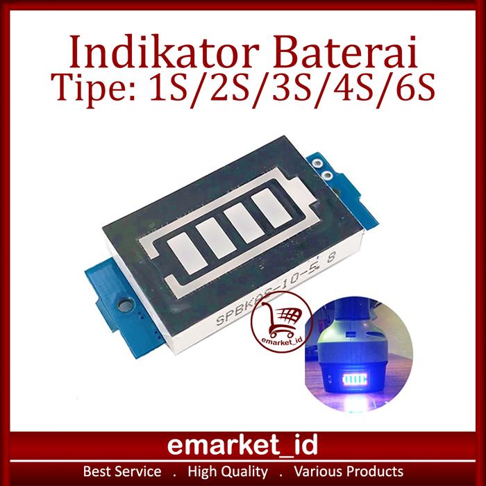 Gambar Modul Indikator Kapasitas Baterai 1S 2S 3S 4S 6S / Lithium Battery - 1S dari emarket id undefined Tokopedia