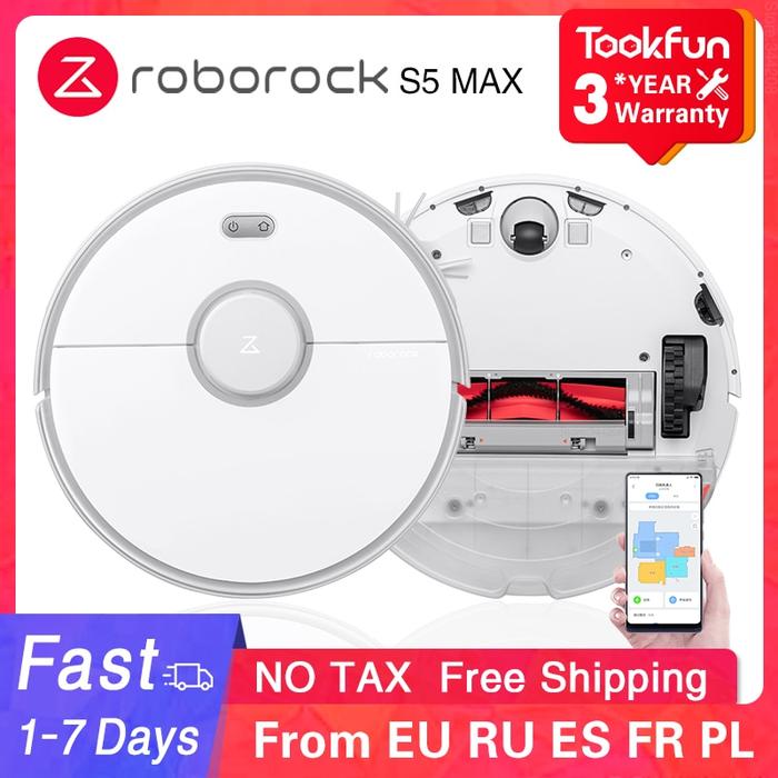 2021 Roborock S5 Max Robot Vacuum Cleaner Automatic Smart Kamjay