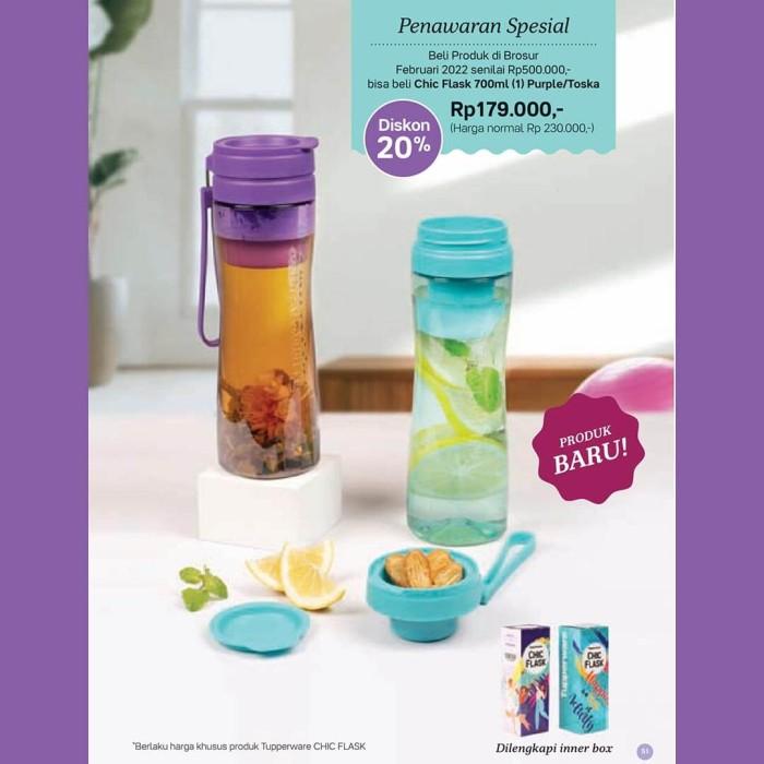 Gambar Tupperware Chic Flask 700ml Botol Minum 1pc [A02] - purple dari agentupperware undefined Tokopedia