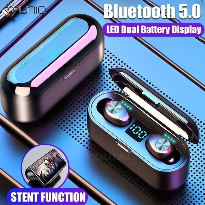Jual F9 TWS Headset Bluetooth Wireless Earphone LED Display