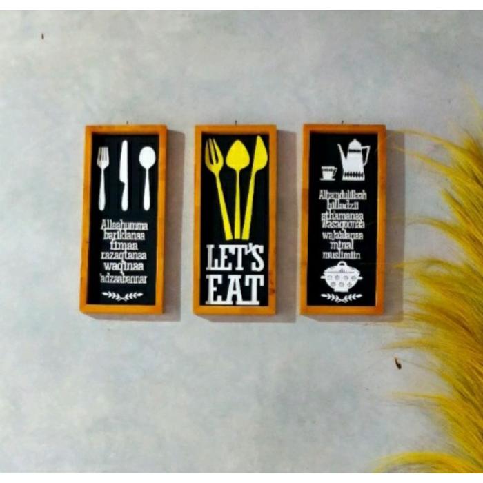 Gambar Set Ruang makan - Hiasan dinding doa sebelum & sesudah makan/ wall art dari Timandco undefined Tokopedia