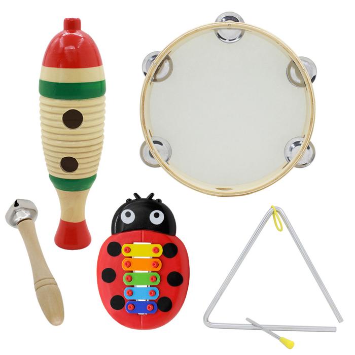 Gambar JuaL 5-Piece Set Orff Musical Instruments Fish Frog/Hand dari Indos Store undefined Tokopedia