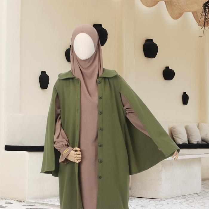 Gambar Zaida Cape Nusseyba - Outer Wanita - Outer Basic - Outer Cape - Blazer - Olive, M dari NusseybaID undefined Tokopedia