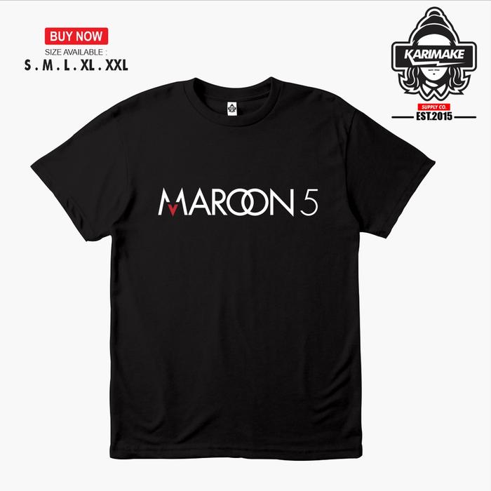 Gambar Kaos Baju Band Maroon 5 Kaos Musik - Karimake - Hitam, S dari KRMK Karimake undefined Tokopedia