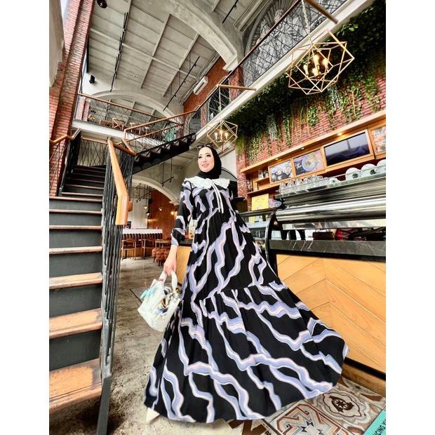 Gambar Gamis butik gamis pesta mewah dress bangkok MELODII 22 GLZ baju dari nandoo-o undefined Tokopedia