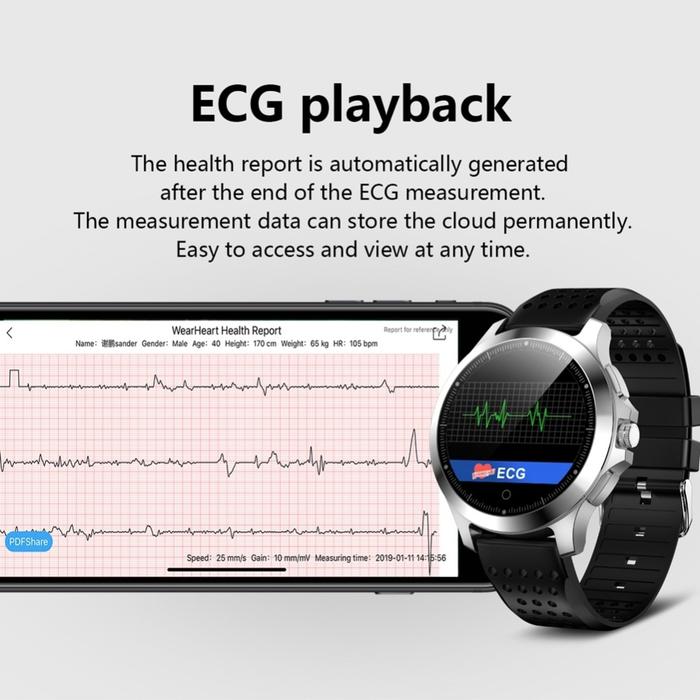 Jual W8 ECG PPG Smart Watch Blood Pressure Heart rate Monitor