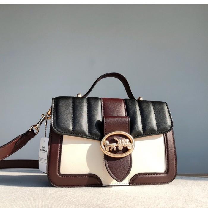 Jual Coach Georgie Top Handle Crossbody with Linear Quilting