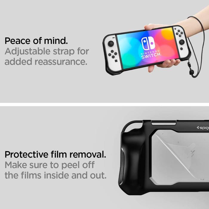 Jual Case Nintendo Switch Oled Spigen Rugged Armor Grip Cover Carbon ...