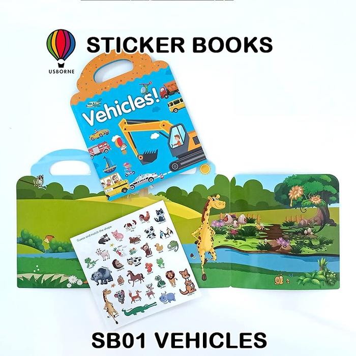 Gambar Buku Stiker Anak Aktivitas Menempel Sticker Books - Vehicles dari onebaby shop undefined Tokopedia