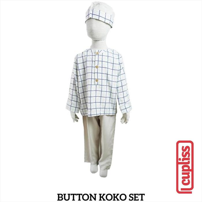 Gambar Cream Little Palmerhaus Button Koko Set Baju Koko Anak - 2 Years dari Cupliss undefined Tokopedia