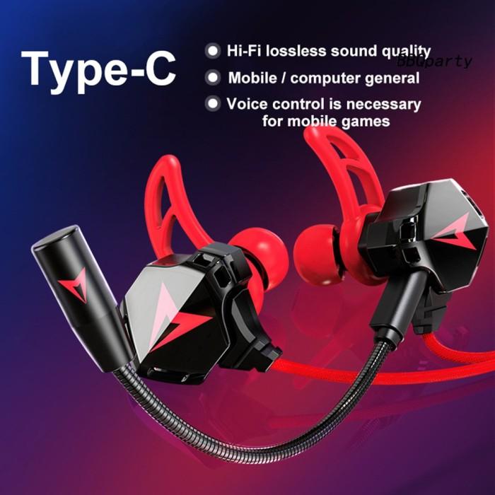 Jual _G5 Portable Type-C In-Ear Wired Earphone No Delay Gaming