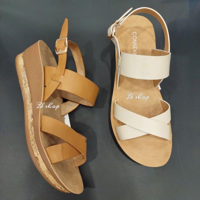 Gambar Sandal Wanita Wedges Tali Silang CONNEXION By Matahari Dept Store dari Anahita store. undefined Tokopedia