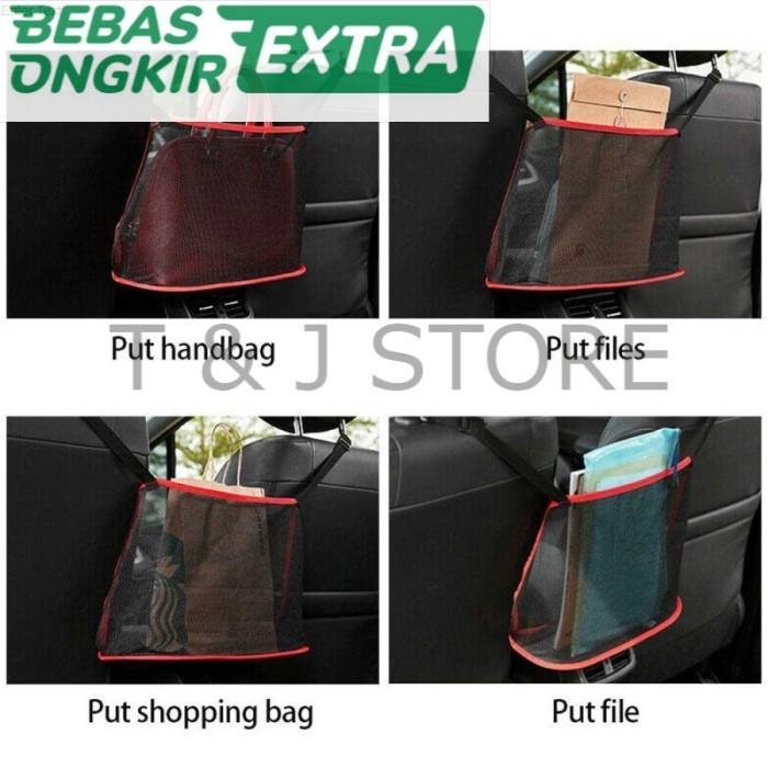 Gambar Car Net Pocket Handbag Holder Purse Ori Organizer Seat Side Storage TJ dari t&j undefined Tokopedia