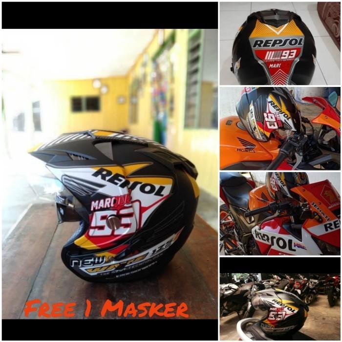 Jual Helmet Double Visor Helem Repsol 
