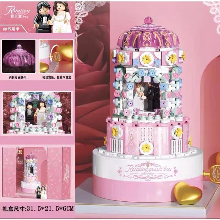 Gambar diy rotating music box building blocks bricks kotak musik lego - Wedding castle dari Lalinnakiddiestore undefined Tokopedia