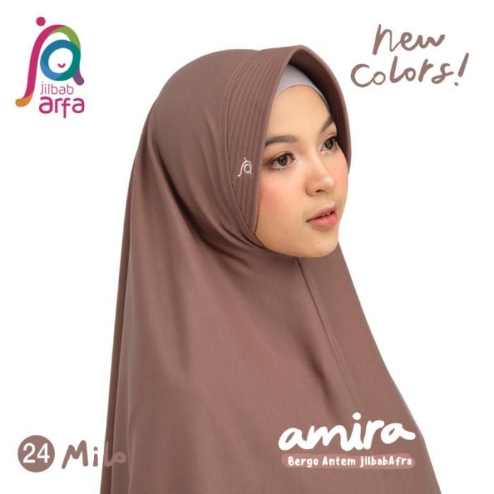 Gambar Jilbab Afra Amira Milo Bergo Antem - Khimar Instan Syari - M dari Harmoni Herbal Indo undefined Tokopedia