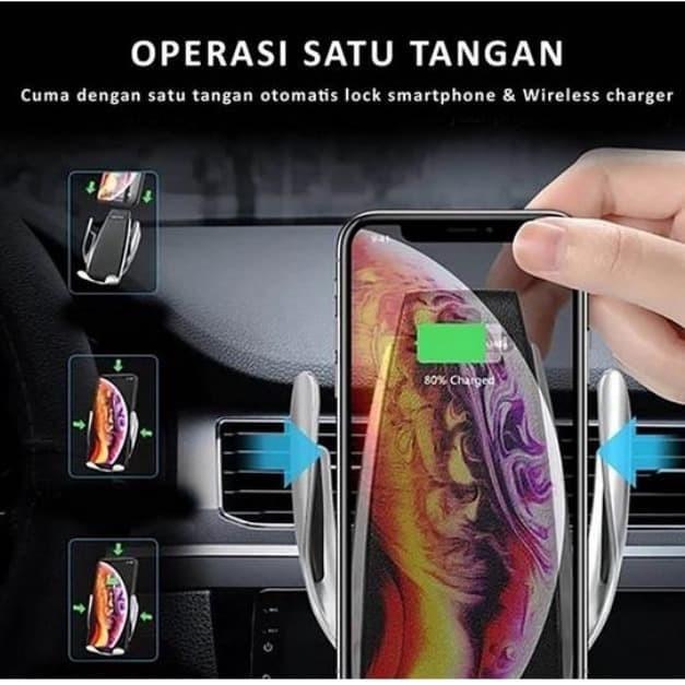 Jual Wireless Charging Mobil Dudukan Ponsel Pintar Tempat Charger