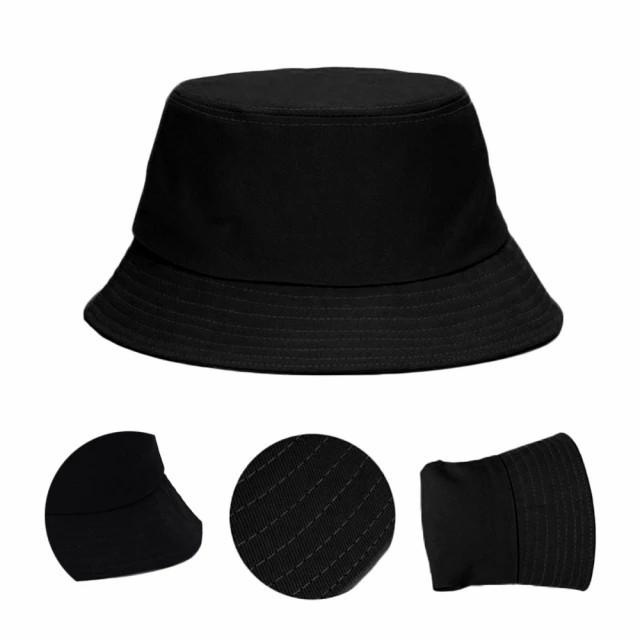 Topi Bucket Premium Black / hitam polos 