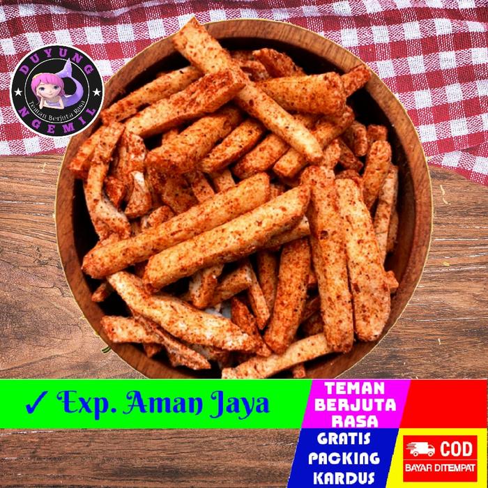 Gambar [500gr] Basreng Stik Pedas Daun Jeruk / Basreng Stik Gurih - Raos Rasa - STK PDS POLOS, 500g dari Raos Rasa undefined Tokopedia