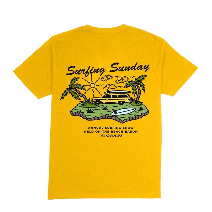 Gambar Fairgoods Kaos - Surfing Sunday - Kuning - S dari fairgoods undefined Tokopedia