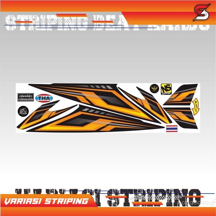Gambar VARIASI STRIPING BEAT KARBU LIS ORANGE VARIASI SIMPLE 04 -INDIGO01 - dari SAHILA STICKER undefined Tokopedia
