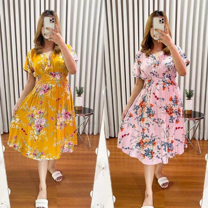 Gambar DASTER RAYON KARET DRESS BAJU RUMAHAN MOZA KIMONO - Pink dari PEHH PIYAMA undefined Tokopedia