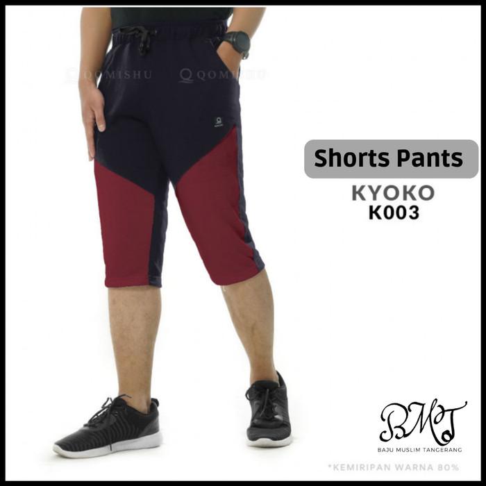 Gambar Celana sepeda - Celana pendek Runing pria - celana olahraga pria Kyoko - Hitam-Maroon, XXL dari Syiima Store undefined Tokopedia