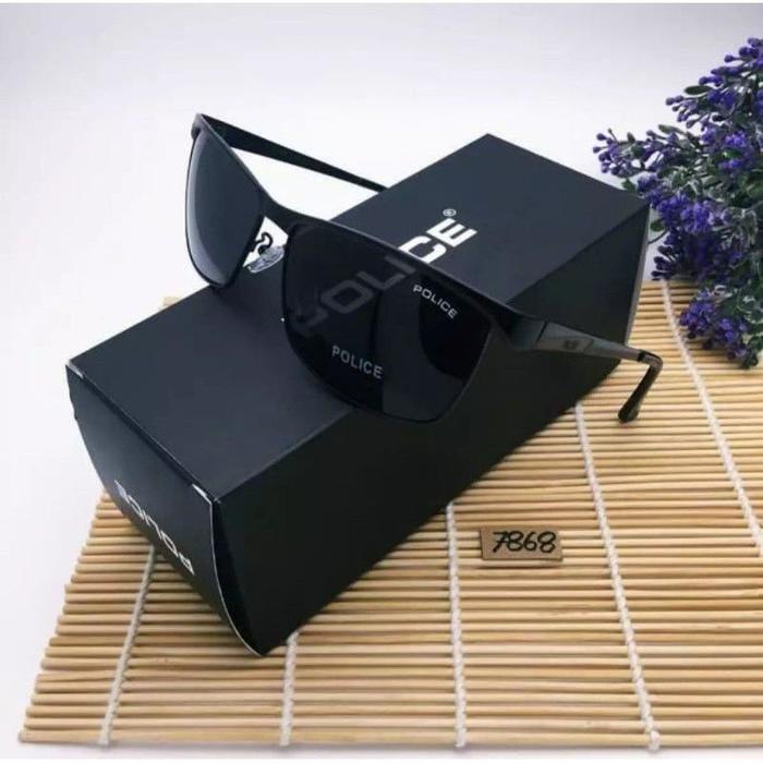 Gambar (COD) KACAMATA HITAM PRIA KACAMATA POLARIZED ANTI SILAU police 7868 - Hitam, One size dari AZWAR STORE1 undefined Tokopedia