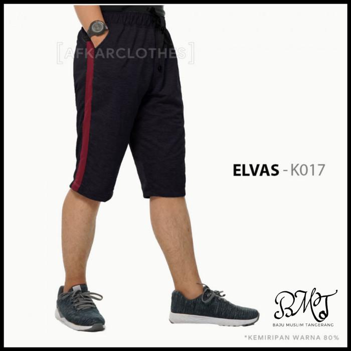 Gambar Celana Olaraha Pendek Pria By Qomishu / Celana Kolor Jumbo Elvas/Lari - black, M dari Hasan Muslim Store undefined Tokopedia