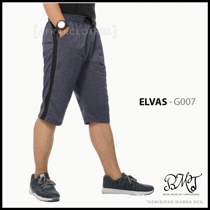 Gambar Celana Olaraha Pendek Pria By Qomishu / Celana Kolor Jumbo Elvas/Lari - darkgrey, M dari Hasan Muslim Store undefined Tokopedia