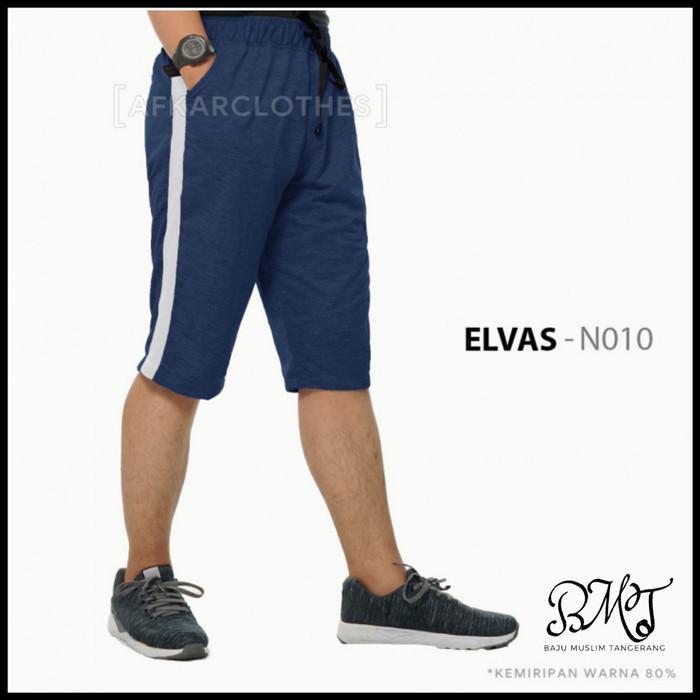 Gambar Celana Olaraha Pendek Pria By Qomishu / Celana Kolor Jumbo Elvas/Lari - Navy, M dari Hasan Muslim Store undefined Tokopedia
