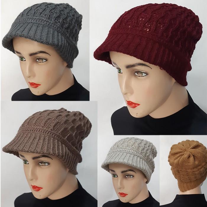 Gambar Ciput Rajut Kupluk Nenek Pakai PET / Dalaman Hijab Rajut - Cream dari INDAH CIPUT undefined Tokopedia