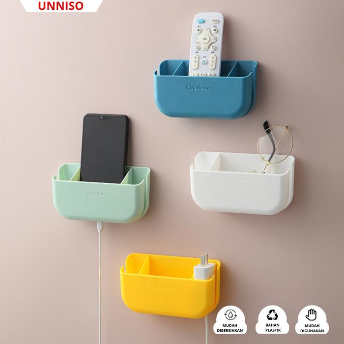 Gambar UNNISO - Wall Mounted Tempat Penyimpanan Remote Holder Multifungsi WM2 - Biru dari unniso Kota Bandung Tokopedia