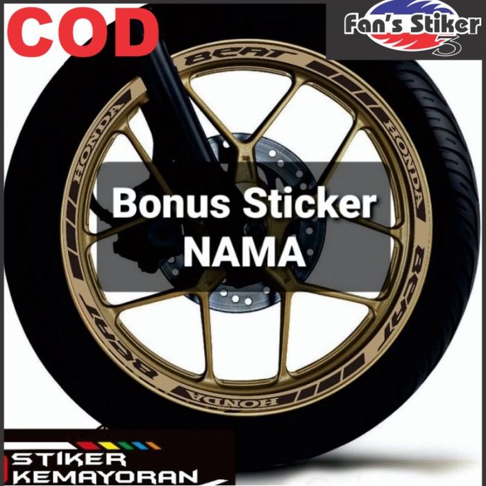 Gambar BARU Cutting Stiker List Velg Honda BEAT untuk velg beat gold - Full Hitam dari VELIN TF321 undefined Tokopedia